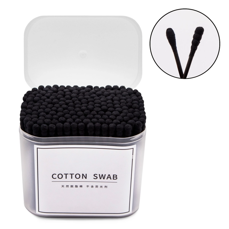 Ватные палочки. Cotton Swab (Чёрные), 200 шт