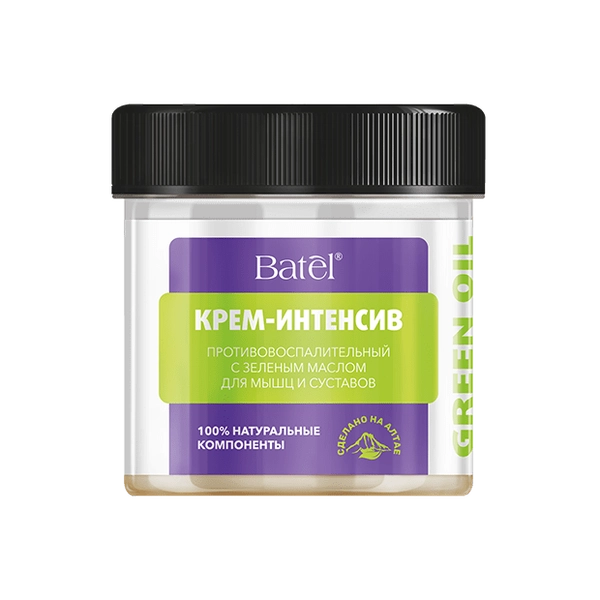 Крем-интенсив противовоспалительный с зеленым маслом для мышц и суставов